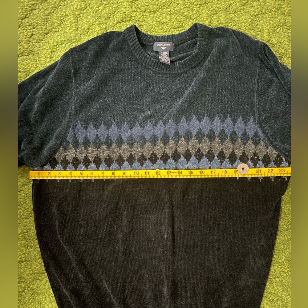 Dockers Velour Argyle Sweater - Picture 7 of 10
